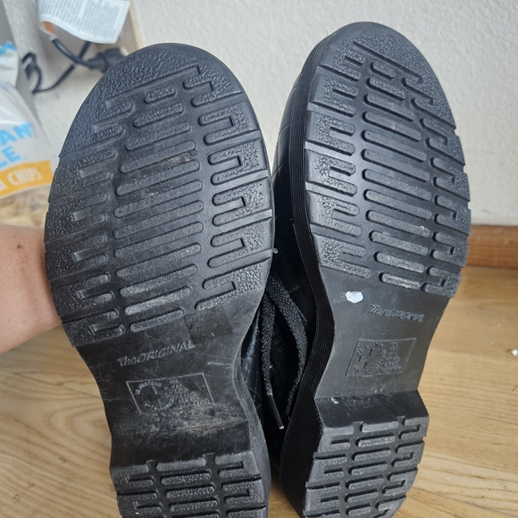 Dr. Martens Black Combat Boots with Quilted Design - Picture 3 of 4